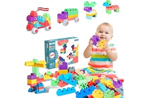 ROHSCE Soft Building Blocks for Toddler, Blocks for Kids 6 Months and up, Large Creative Stacking Blocks 20 PCS STEM Toddler Toys Gifts, Educational Baby Blocks Colorful Soft Block Sets