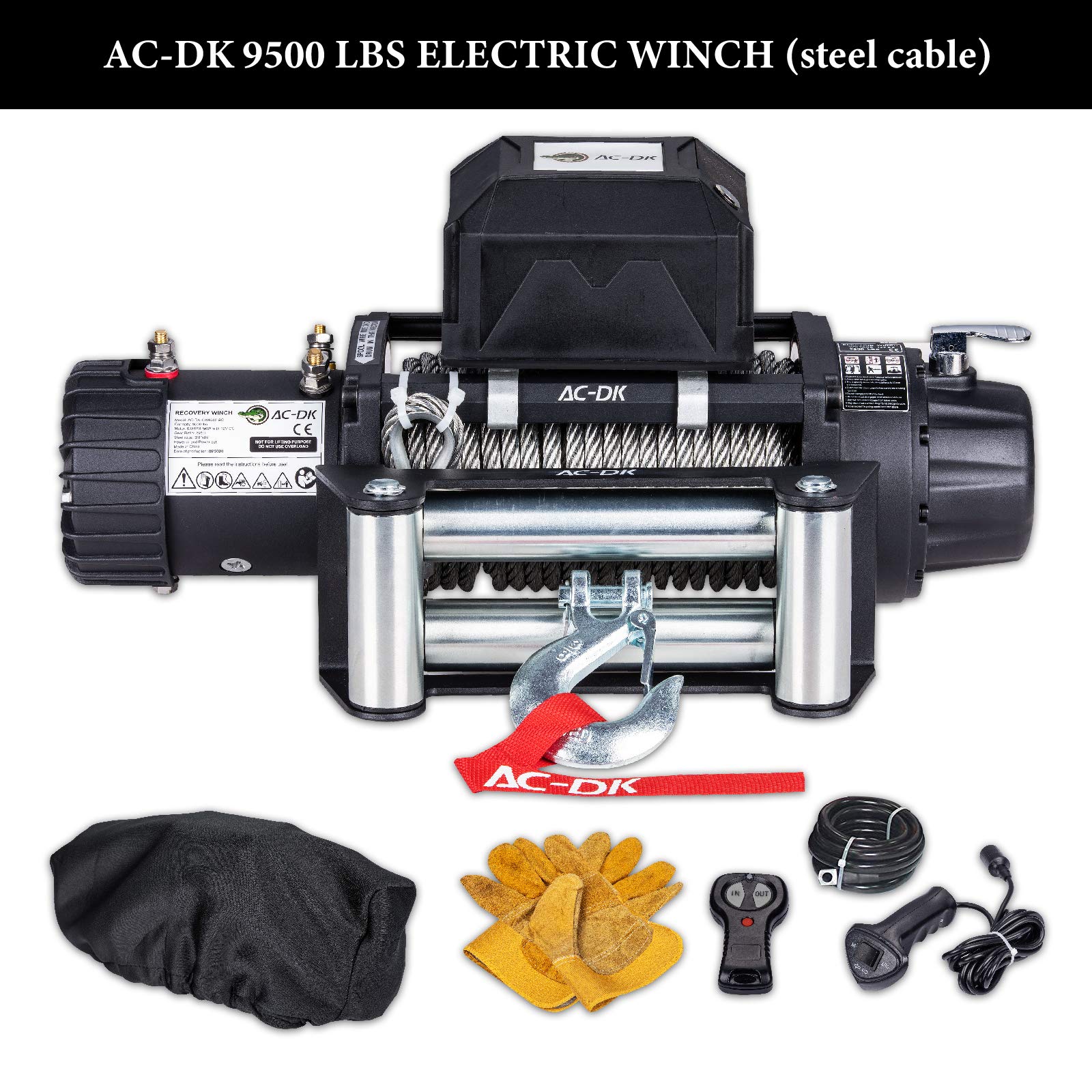 ナビアスストアーACDK 9500 lb. Electric Winch Synthetic IP67 12V Rope Kit
