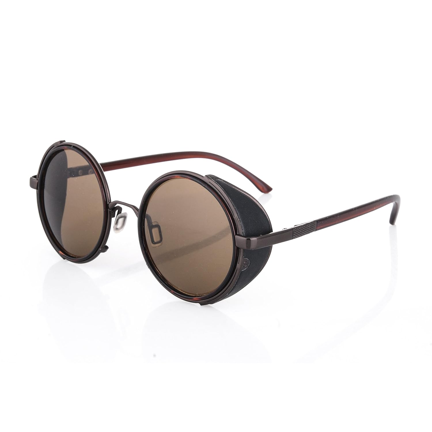 sold® Gafas redondas de sol estilo steam punk fangbanger vintage años negro