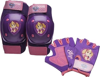 Bell Paw Patrol Skye Pad & Glove Set Pink Kids Safety Gear