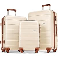 Amazon.com | Merax 3 Piece ABS Hardshell Luggage Sets Spinner