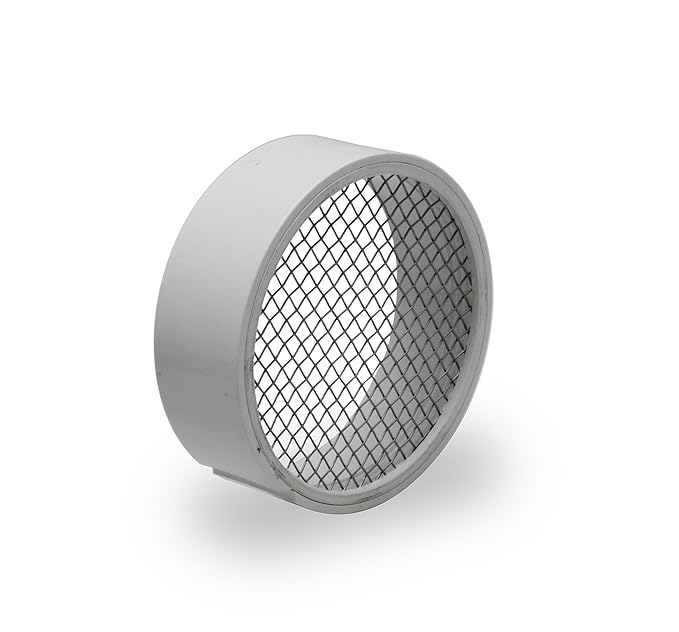 Raven R1510 PVC Termination Vent with 304 Stainless Steel Screen, 4