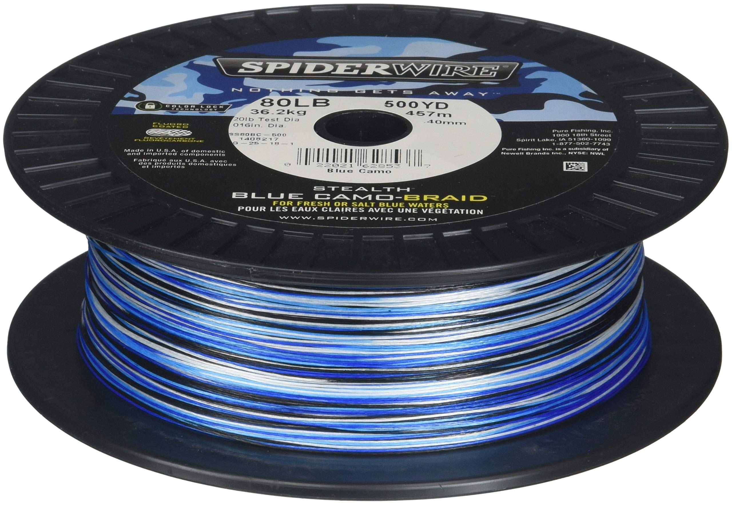 SpiderWire Stealth Superline Braid Fishing Line Blue Camo 300YD Fresh