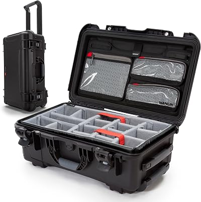 NANUK 935 Pro Photo Kit Waterproof Hard Case Camera Dividers Wheels Black