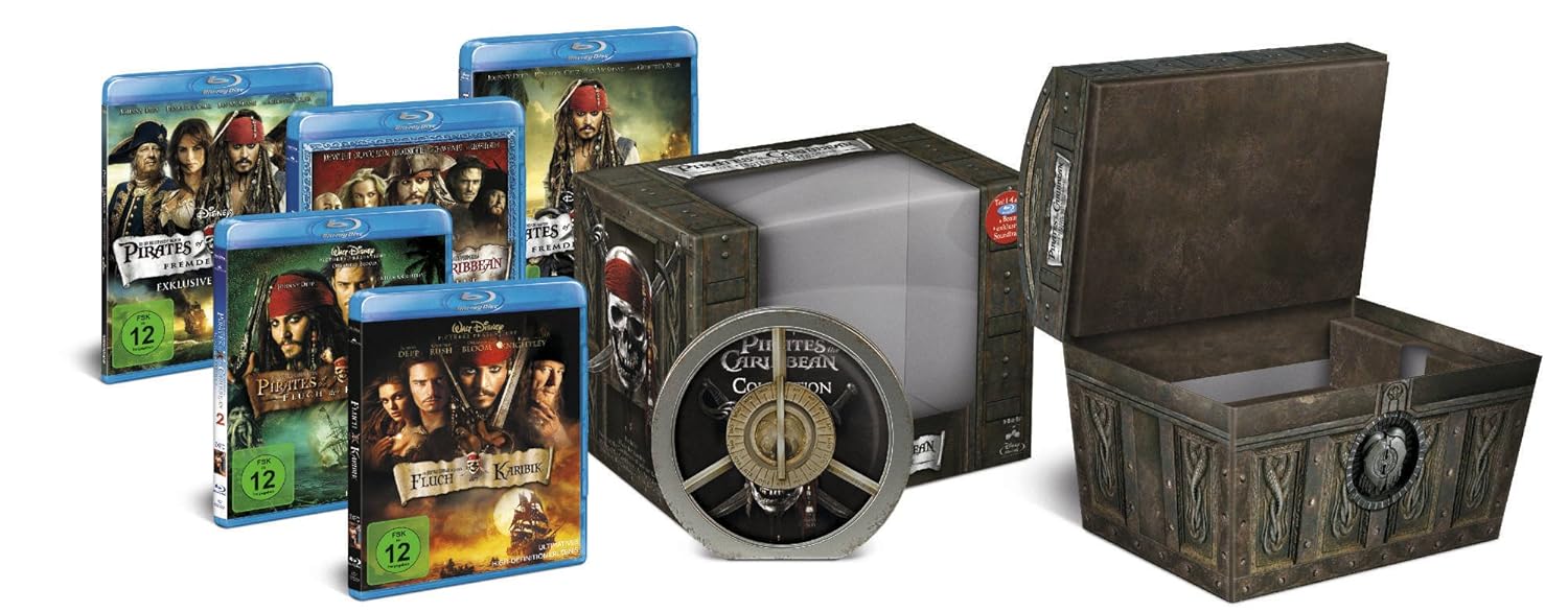 Pirates Of The Caribbean Die Piraten Quadrologie Limitierte Collector S Edition Schatztruhe Inkl Soundtrack Blu Ray Amazon De Johnny Depp Penelope Cruz Johnny Depp Penelope Cruz Dvd Blu Ray