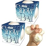 Schylling Snow Ball (NeeDoh) Crunchy, Squishy, Squeezy, Stretchy Stress Balls Gift Set Bundle - 2 Pack