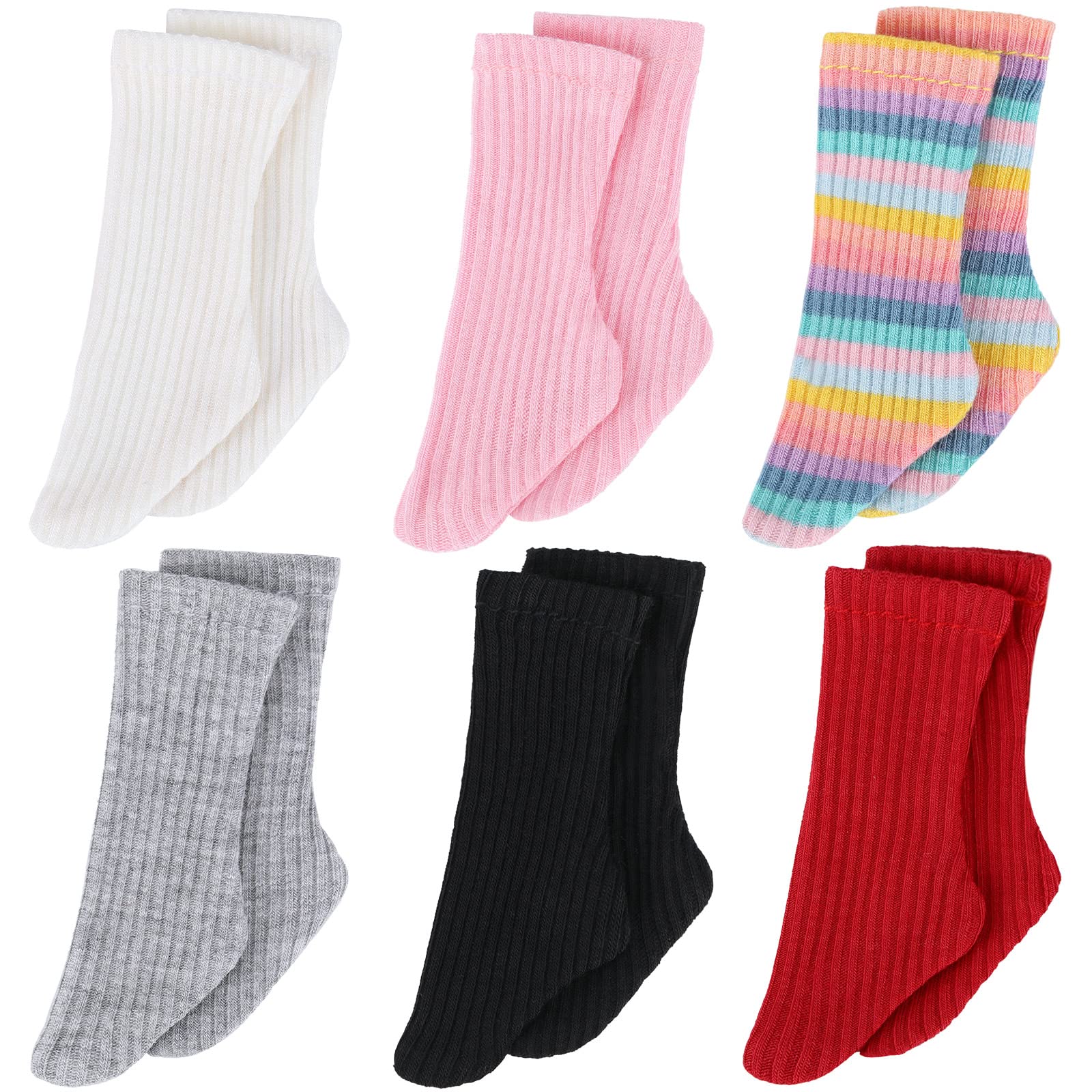 Photo 1 of Sotiff 6 Pairs Mini Doll Socks Doll Clothes Accessories for Female Plaything Figure Accessories