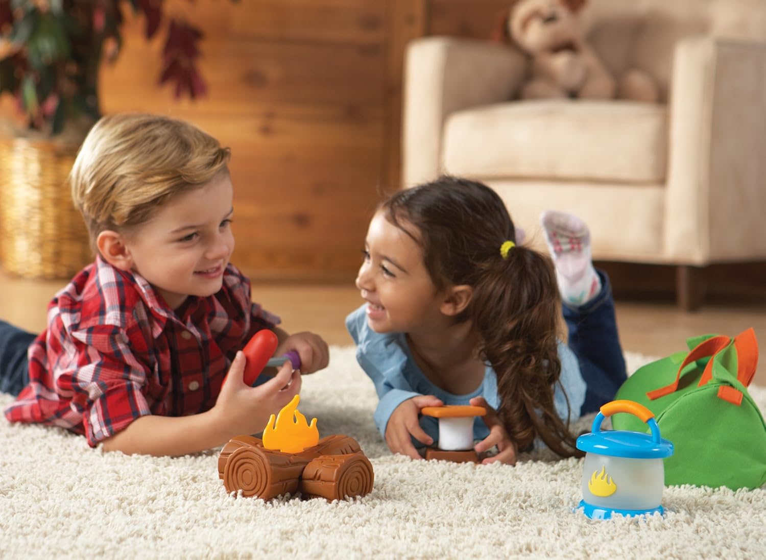 Learning Resources New Sprouts Camp Out!, Imaginative Play, Camping Toy, Outdoor Toys, 11 Pieces, Ages 2+: Toys & Games