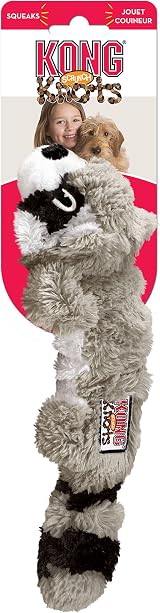 KONG Scrunch Knots Raccoon Internal Knots Minimal Stuffing Medium/Large Dog view 3