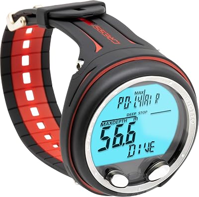 Cressi Giotto Dive Computer Black Red Air Nitrox Full Decompression Ascent Speed