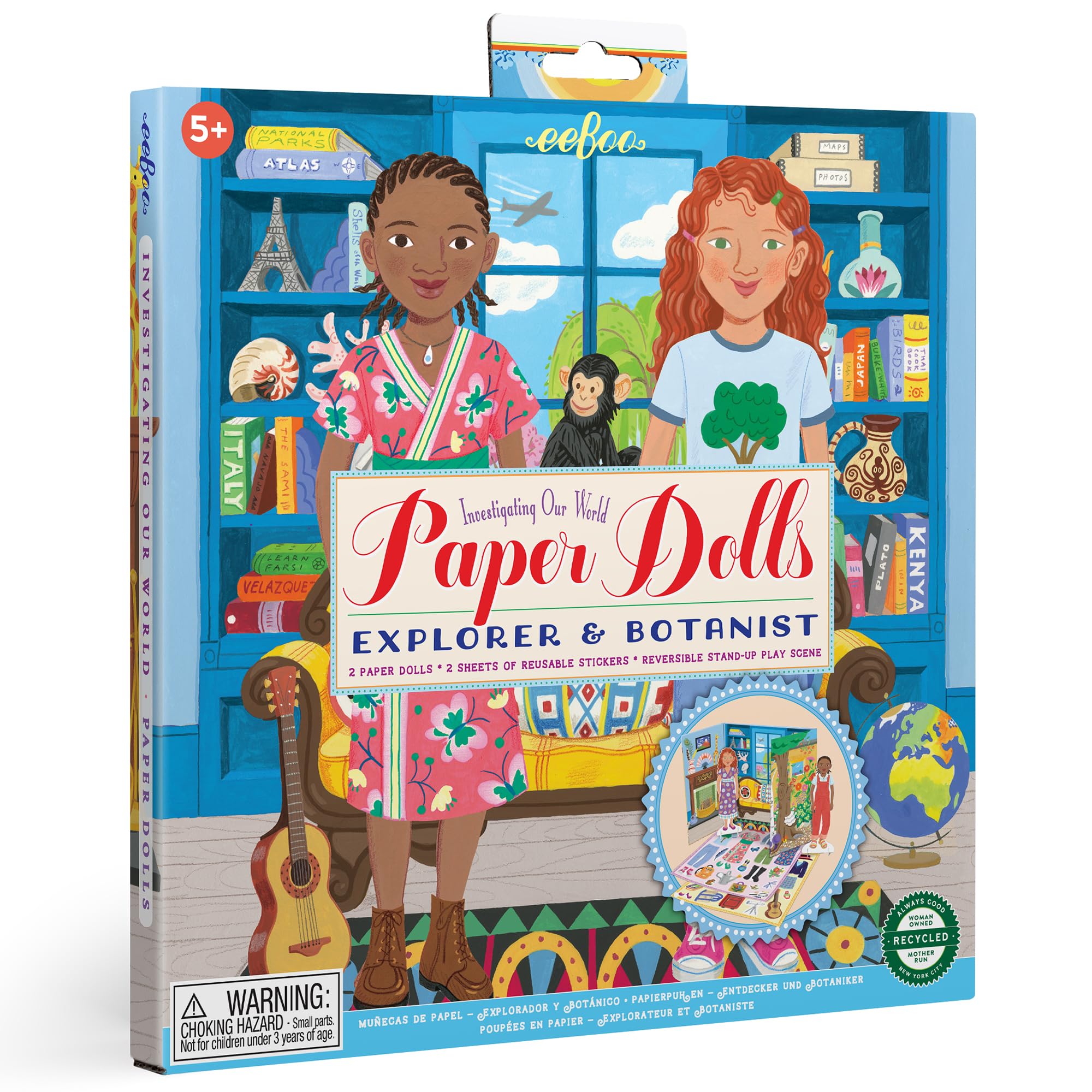 eeBoo: Paper Dolls: Explorer & Botanist - Includes
