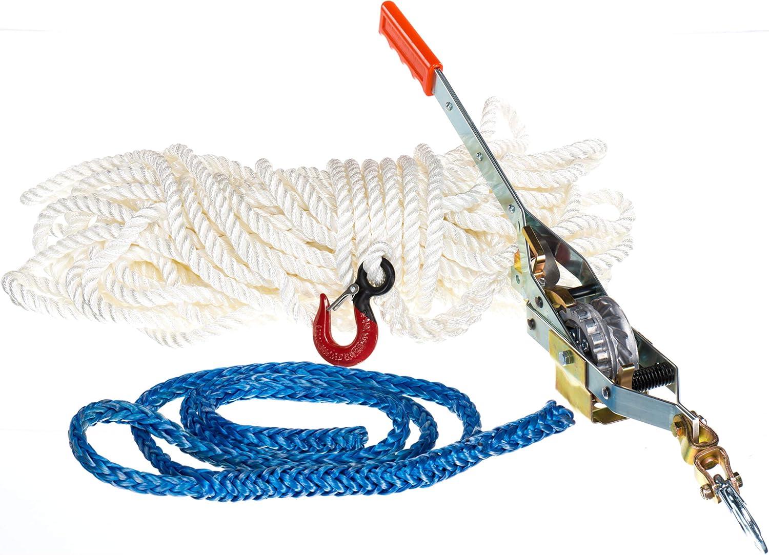 Maasdam Rope Puller Kit with 120' Rope, Spliced Hook and Loopie Sling