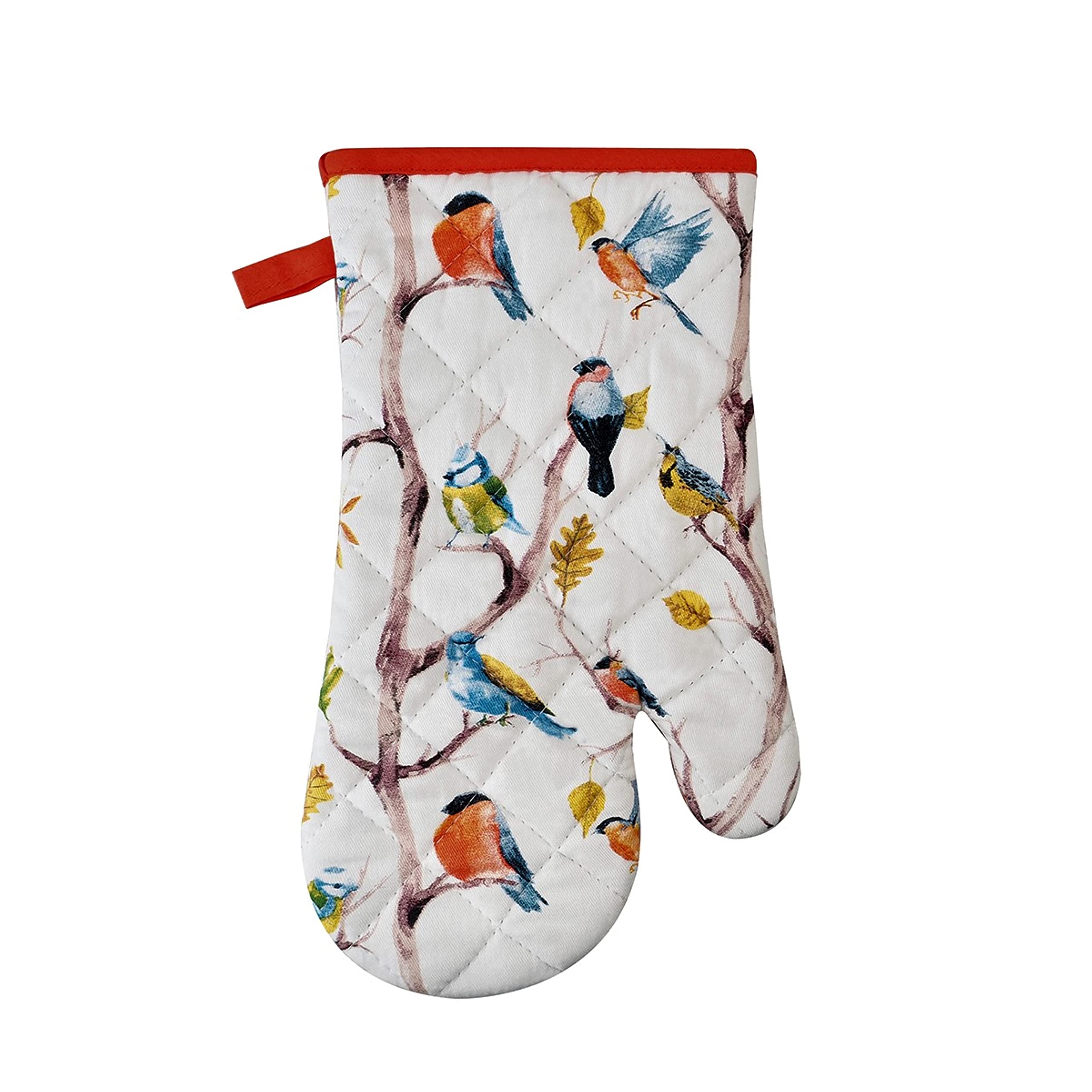 SiXsigma Sports Single Oven Gloves Heat Resistant For Cooking - Quick Dry Oven Mitts Kitchen Gloves For BBQ, Cooking, Grilling & Baking For Women & Men (Bird Oven Mitts Mitten)