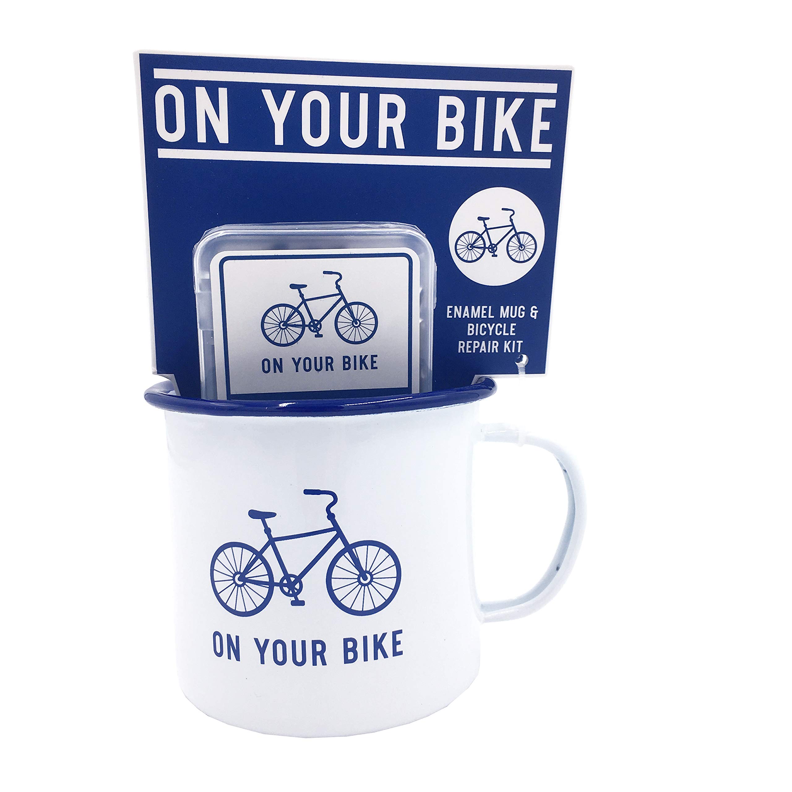 Robert Frederick 500ml Enamel Mug Gift Set-On Your Bike, 500 milliliters
