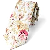 Spring Notion Men's Cotton Printed Floral Skinny Tie