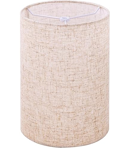 Elegant Drum Lamp Shade – Ginkgo Leaf Pattern In Soft Earth Tones, 13x13x10 Inch Linen Replacement Shade For Table Lamps, Floor Lamps, Pendant Lights – Easy Assembly