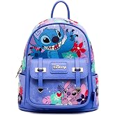 Wondapop Stitch and Angel 11" Vegan Leather Fashion Mini Backpack