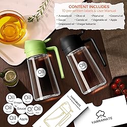YRRAMATE 16oz/470ml Glass Olive Oil Sprayer for