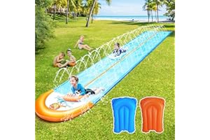 GIAKAN 30ft Slip Splash and Slide for Kids Adults, Heavy Duty Lawn Water Slide, Waterslides Summer Water Slide Toy with Central Sprinkler Summer Water Fun Toy Outdoor Backyard Park Outside Play
