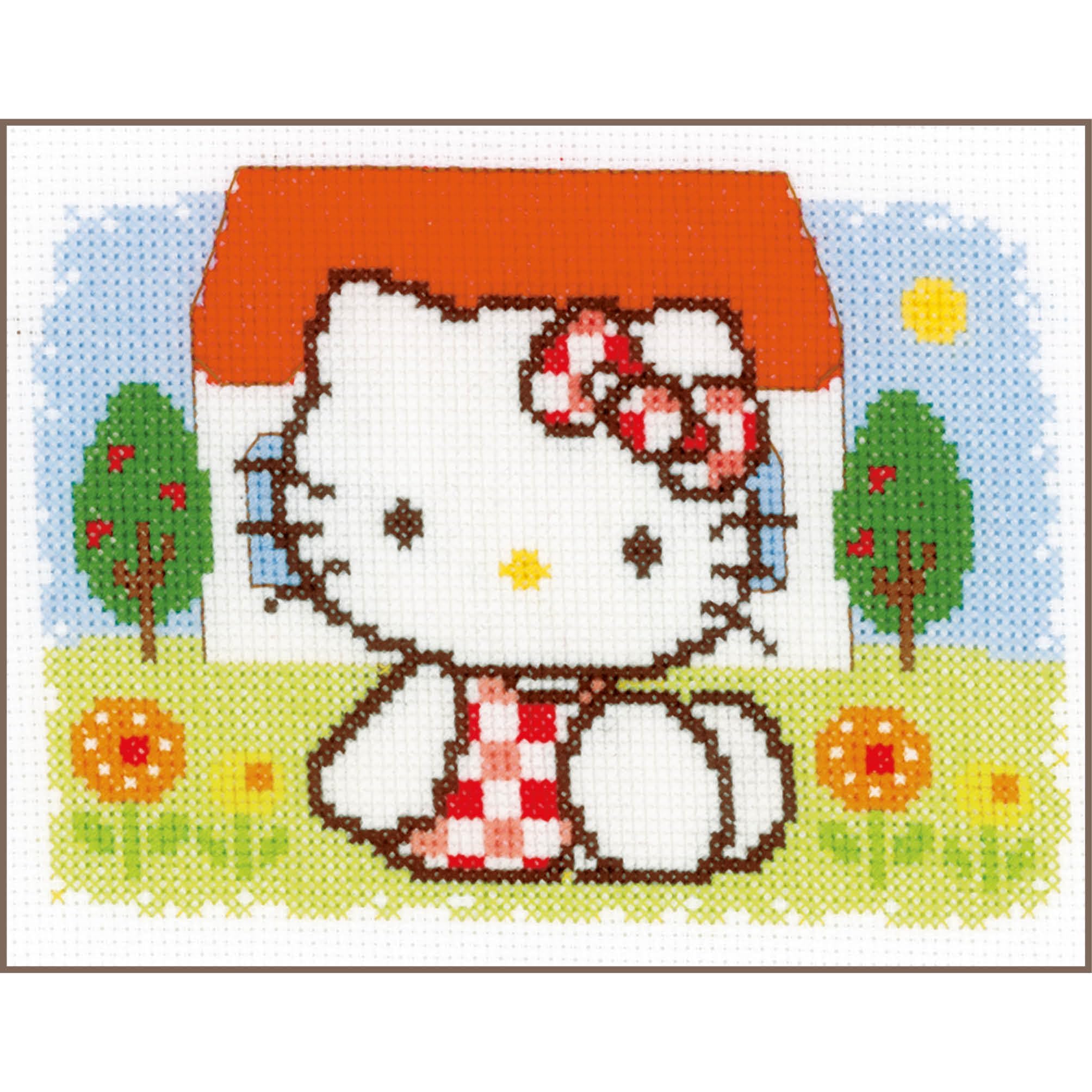 Vervaco Hello Kitty Summer Counted Cross Stitch, Multi-Colour