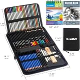 KALOUR 76pcs Art Set Sketching Drawing Kit with Tutorial Book and Sketchbook view 8