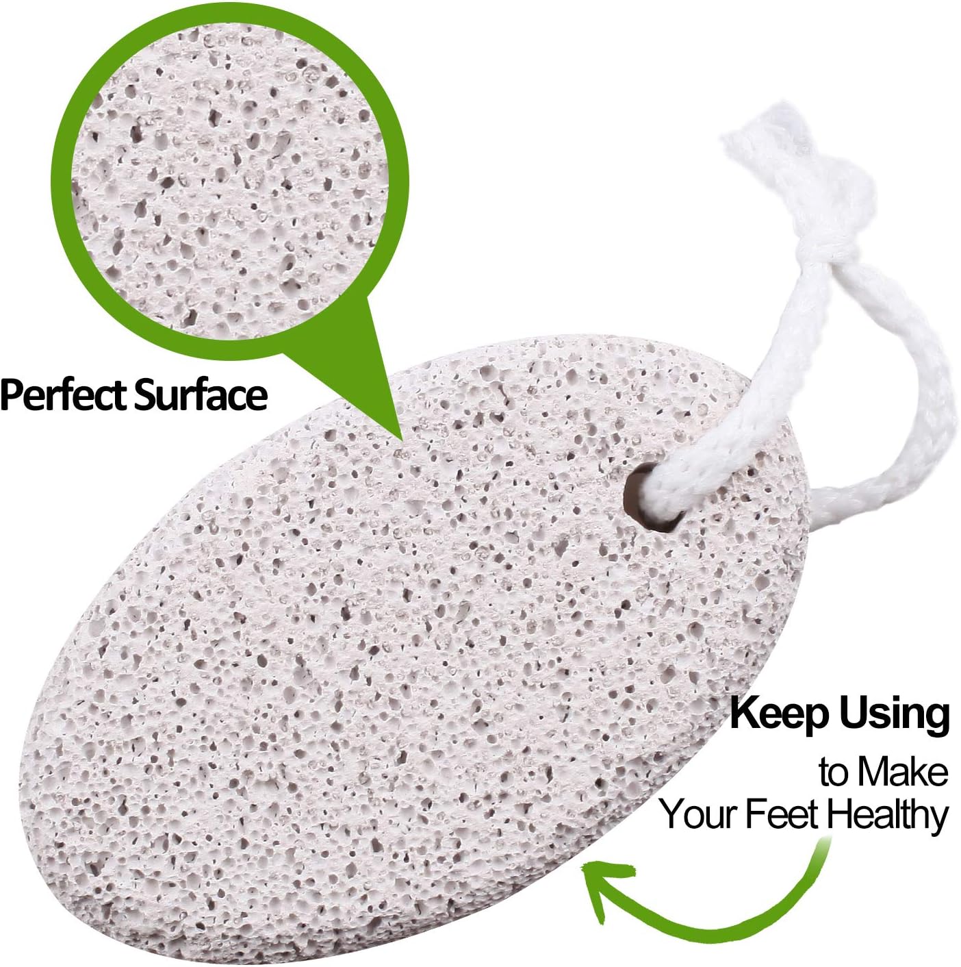 Natural Pumice Stone for Feet,2 Pack White Foot Pumice Stone for Feet