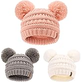 FURTALK Baby Winter Knitted Beanie Hat Soft Warm Pom Pom for Infant Toddler Skull Cap