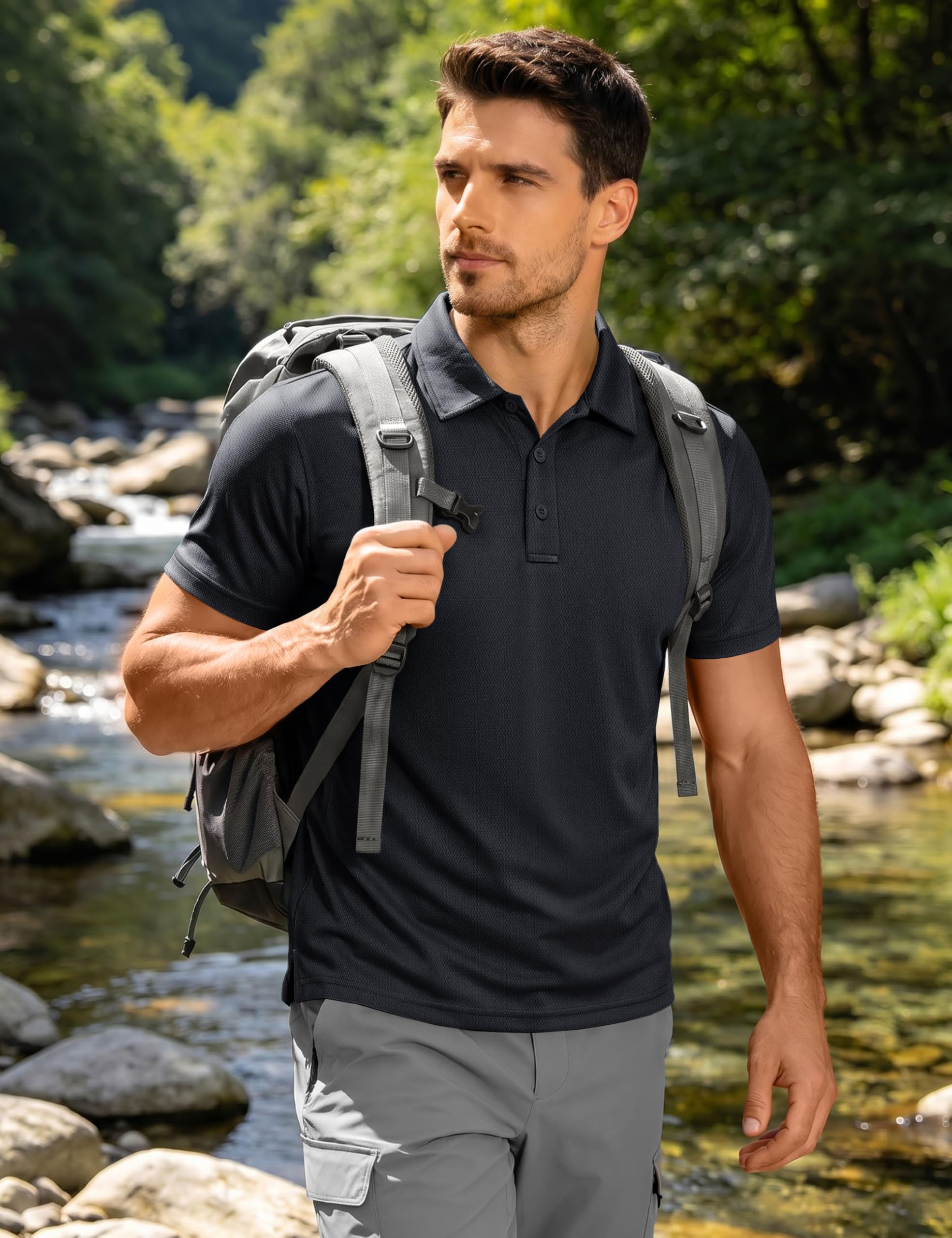 KEFITEVD Bundeswehr T-Shirt Herren Poloshirts Schnelltrocknend Polo Shirts 3