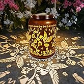 Hummingbird Solar Lanterns Outdoor Waterproof Garden Decor Birthday Gifts for Women Mom Grandma Hanging Solar Lights Metal Decorative Hummingbird Gifts for Christmas Yard Balcony Porch Decorations