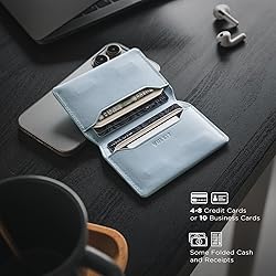VULKIT Slim Minimalist Card Holder RFID Blocking