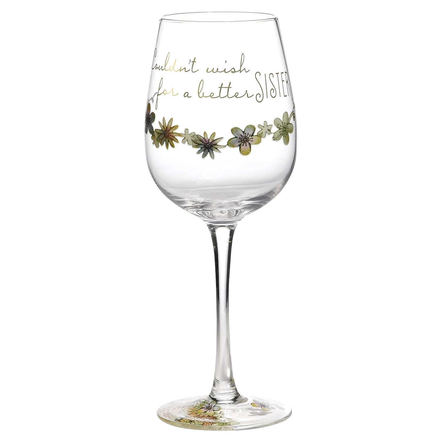 Hallmark Style and Gracie Wish Wine Glass, MultiColour, 8.5 x 8.5 x 22