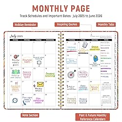Planner 2025-2026, Monthly and Weekly Calendar