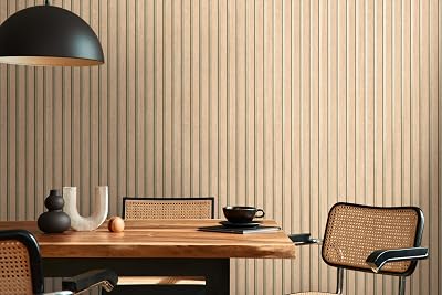 A.S. Création Non-Woven Wood Panel Wallpaper Brown Metallic 10.05m x 0.53m