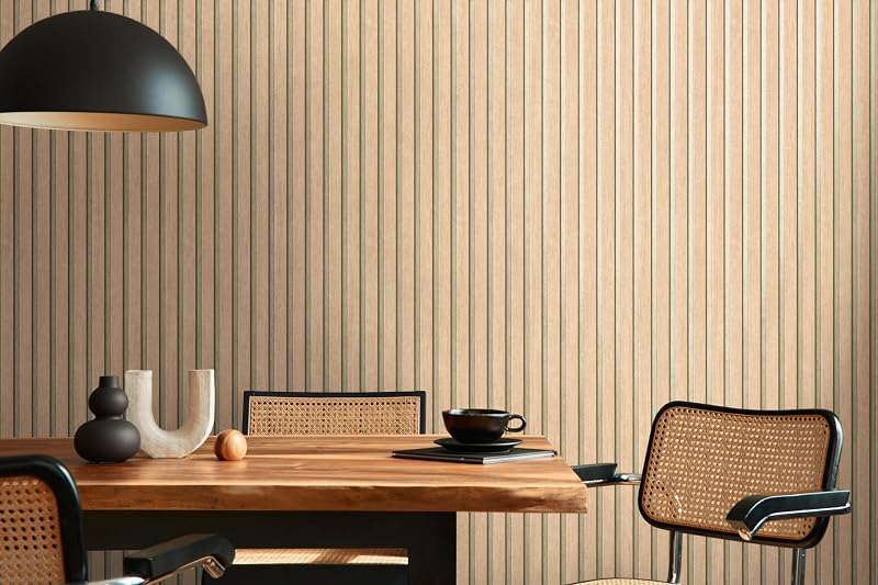 A.S. Création Non-Woven Wood Panel Wallpaper Brown Metallic 10.05m x 0.53m