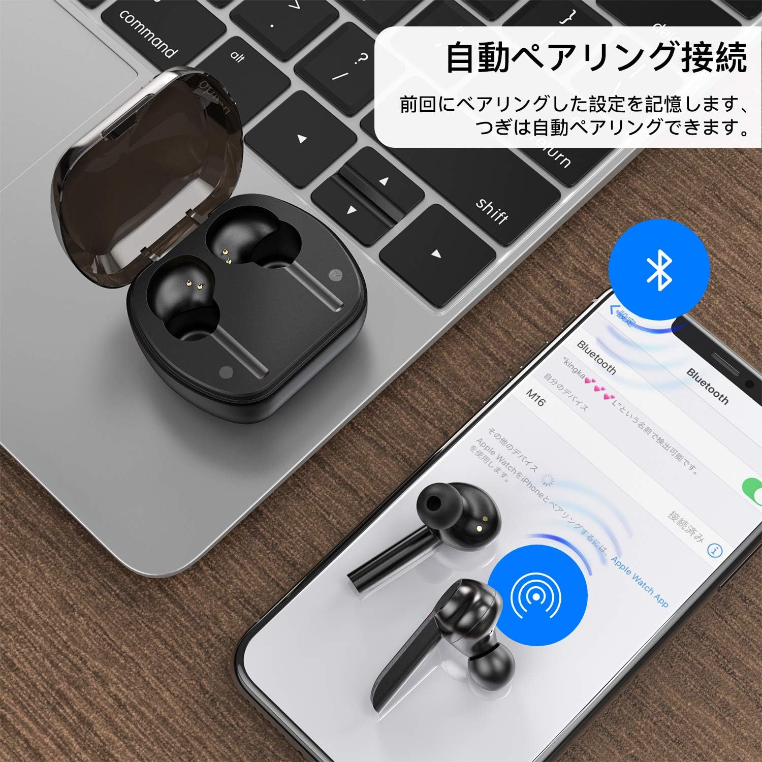 【中華ワイヤレスイヤホン】Bluetooth イヤホン【2020進化版 Bluetooth 5.0+EDR】完全ワイヤレスイヤホン wireless earphones IPX5防水規格