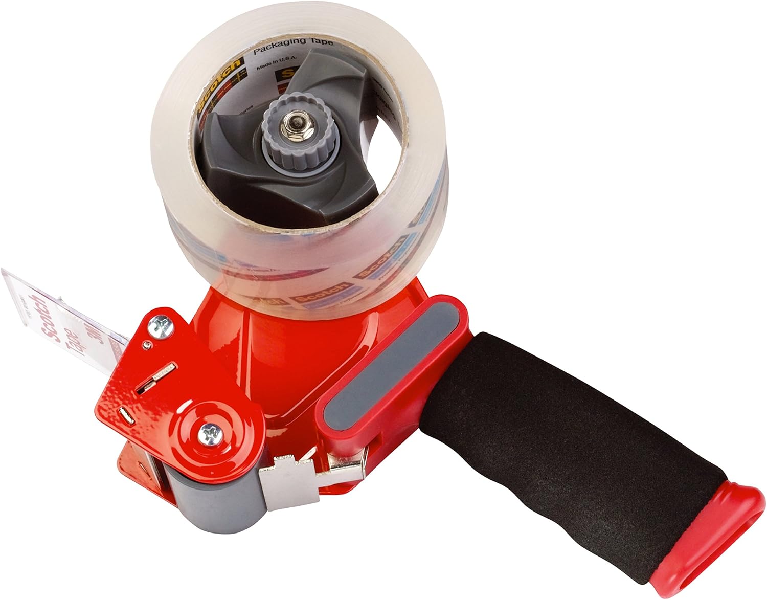 Scotch Packaging Tape Dispenser ST-181, Designed for Standard 3" Core Rolls, Foam Handle, Retractable Blade and Adjustable Brake : Tape Flag Dispensers : Office Products