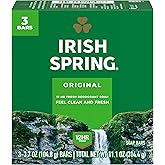 Irish Spring Bar Soap for Men, Original Scent, 3.7 oz (3 Pack) | Deep Clean Body Soap Bar and Face Cleanser, Soap Bars, Deodorant Soap, Paraben-Free, Phthalate Free, Flaxseed Oil