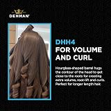 Denman DHH4 Large Thermo Ceramic Hourglass Hot Curl Brush Orange Black view 3