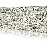 LIMKRIAN Goth Bat Mouse Pad Large Desk Mat, Extra Large Gaming Computer Mousepad with Stitched Edges Non-Slip, Keyboard Mouse Pad for Desktop Gothic Home Office Desk Accessories 31.5in