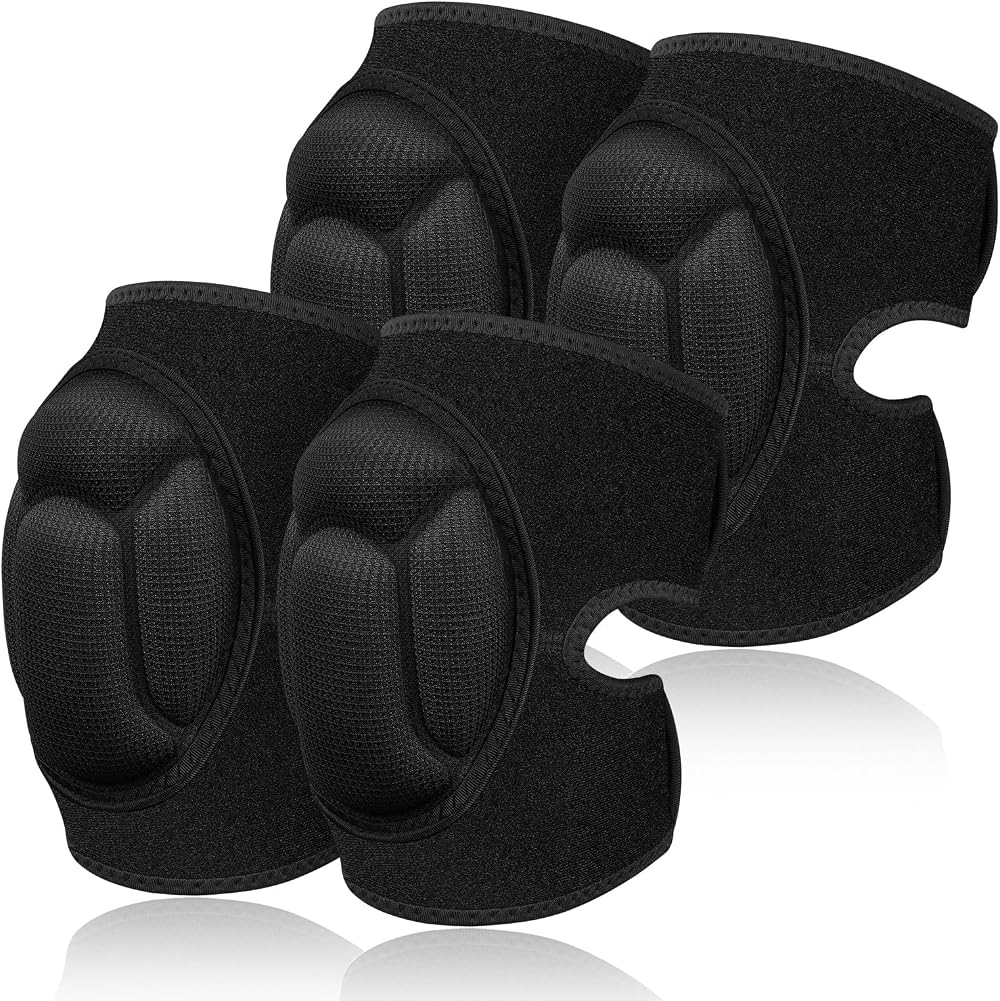 Flintronic 2 Pair Knee Pads Work 20mm Thick EVA Anti-Slip Adjustable L