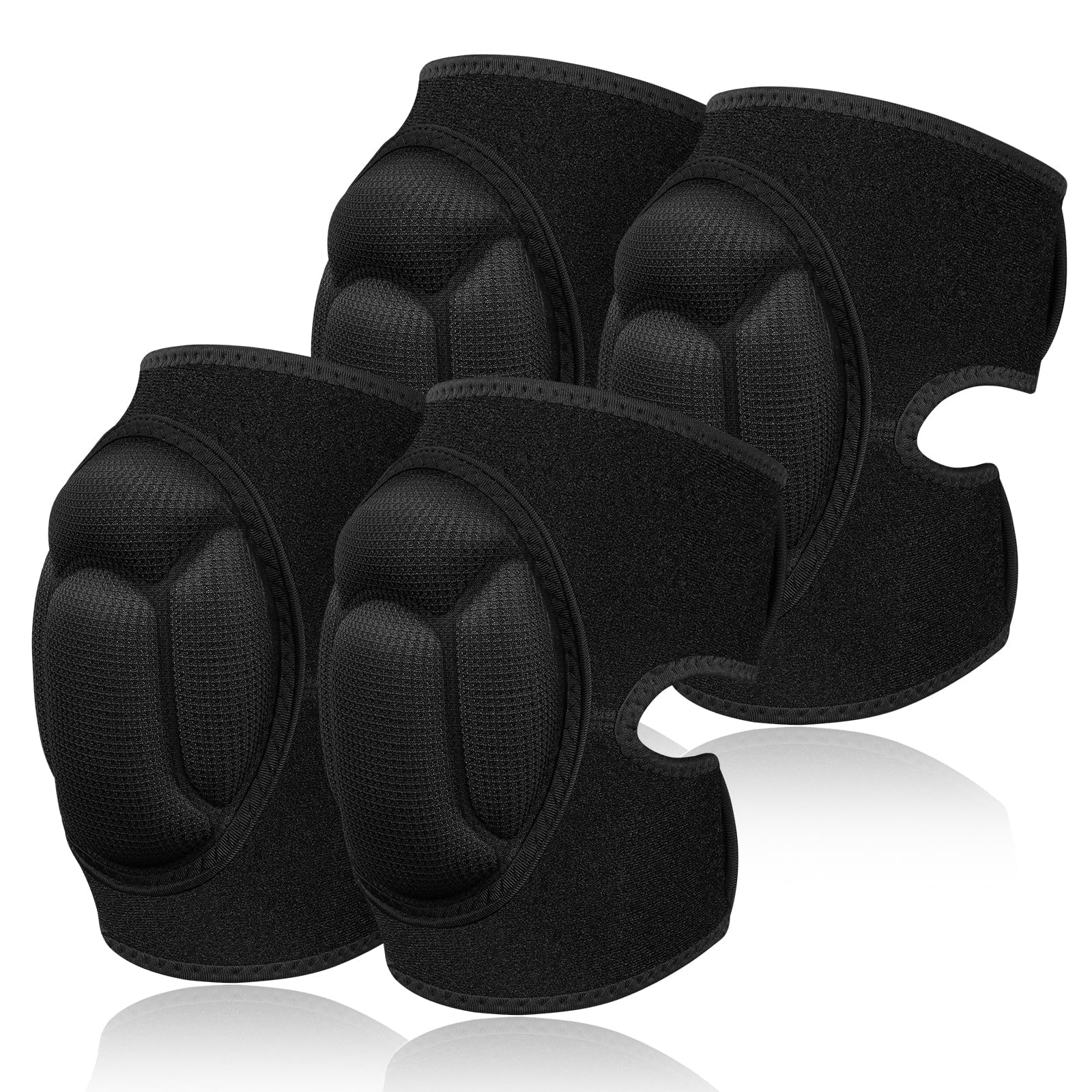 flintronic 2 Pair Knee Pads Work, 20MM Thick Knee Pads Gardening, Anti-Slip Collision Avoidance Knee Sleeve for House Cleaning, Construction, Flooring, Garden(L)
