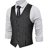BABEYOND Men's Suit Vest Slim Fit Waistcoat Business Dress Vests for Suit Tuxedo