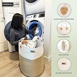 Minmallife Beige/Light Brown 16"x18" Cotton Rope