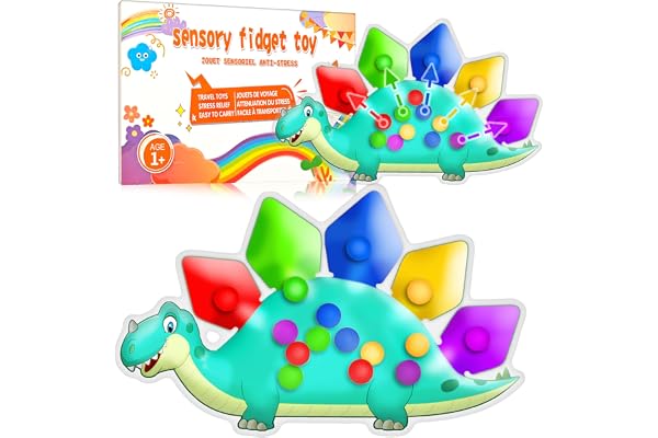 Dinosaur Color Sorting Sensory Toy, Fine Motor Matching Game Roadtrip Travel Activities Essential for Toddler Montessori Auti