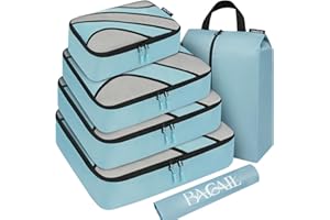 BAGAIL 6 Set Packing Cubes,Travel Luggage Packing Organizers
