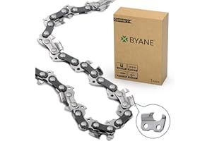 BYANE Carbide Chainsaw Chain 18 Inch, 3/8" LP Pitch, 050" Gauge, 62 Drive Links, Gifts for Men, Father's Day Gifts for Dad, Fits Poulan 4018, 4218, Echo CS-3400, CS-3450, and More (1 Chain).
