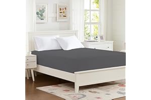 Hotella 100% Microfiber Ultra Soft 60"x80" Queen Size Fitted Sheet Only, Up to 14 inch Deep Pocket Bottom Sheet, Stay in Place Hotel Bedding Matress Protector, Machine Washable, Non-Fade, Dark Gray