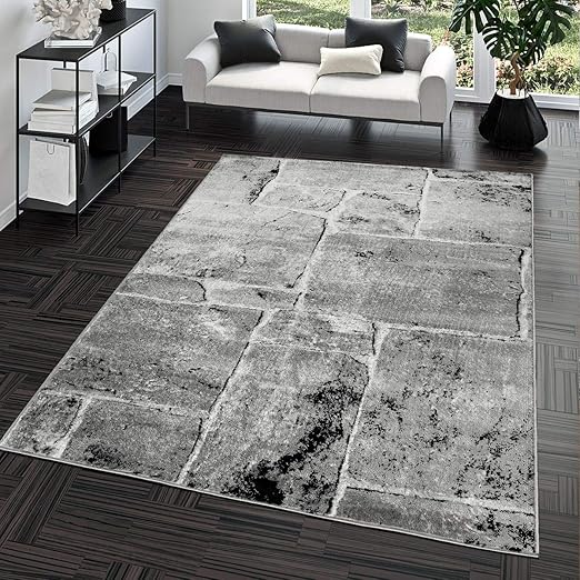 Tapis Sol En Pierre Marbre Aspect Moderne Tapis Pour Salon Gris Super Prix Dimension240x340 Cm