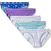Hanes Ultimate Girls' Underwear, Cotton Stretch Panties, Briefs, Bikinis, & Hipsters, 5-Pack