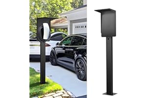 Ufixed Weatherproof Pedestal with Roof for Tesla Gen3 EV Charging Stations | Heavy-Duty Stand with Top Cover, Compatible with Tesla Mobile Connector & J1772